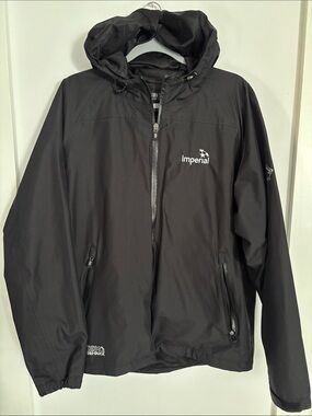 Imperial Women's Black Hooded Raincoat